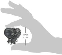 Load image into Gallery viewer, Visor Clip - Daughter - "...please always travel safely." - Heart with Sunflowers - Pewter