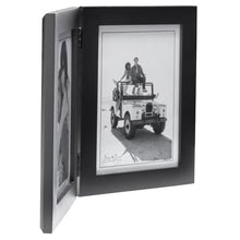 Load image into Gallery viewer, Double Picture Frame - Hinged - 5" X 7" Photos - 8.5" X 13" Frame - Multiple Color Options