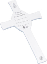 Load image into Gallery viewer, Cross - Porcelain - Baptism - Wall-Mount Ready