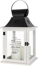 Load image into Gallery viewer, Lantern - Sentimental Inscriptions - 3 Flameless Candles - 18" - Multiple Verses Available