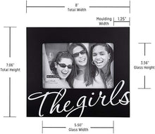Load image into Gallery viewer, Picture Frame - "The Girls" - 4"X6" Photo - 7"X5.5" Frame - Black with White Script