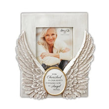 Load image into Gallery viewer, Memorial Picture Frame - Angel Wings - "Ever Cherished in Our Hearts..." - 4" X 6" Photo - 8.75" X 7.75" Frame