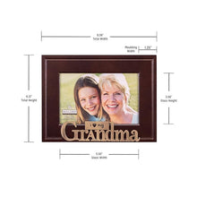 Load image into Gallery viewer, Picture Frame - Grandma - Walnut and Brass - 4" X 6" Photo