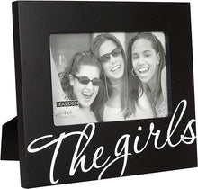 Load image into Gallery viewer, Picture Frame - "The Girls" - 4"X6" Photo - 7"X5.5" Frame - Black with White Script