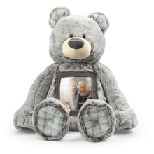 Load image into Gallery viewer, Plush~Here to Hug Picture Bear - Brown/Grey