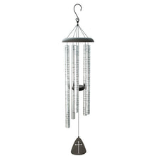 Load image into Gallery viewer, Wind Chimes - "...footprints in the sand..." - 44" - Silver with black lettering