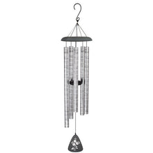 Load image into Gallery viewer, Wind Chimes - "If roses grow in heaven..." - Mother -  44" - Silver with black lettering