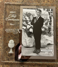 Load image into Gallery viewer, Picture Frame - First Holy Communion - Glass with Mirror Frame - 4"X6" Photo - 9.5"X9.5" Frame