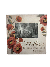 Load image into Gallery viewer, Memorial Picture Frame - Mother - "A Mother's love..." - 4" X 6" Photo - 9.5" Square Frame