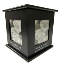 Load image into Gallery viewer, Photo Cube - "True Friends" - Black - Dragonflies - 4" X 4" Photos (4) - 7" Cube Overall