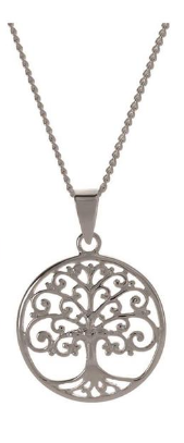 Necklace - Tree of Life - Silver-Plated - 18