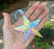Load image into Gallery viewer, Ornament - Memorial - Infant - Handmade Iridescent Glass Star