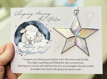 Load image into Gallery viewer, Ornament - Memorial - Infant - Handmade Iridescent Glass Star