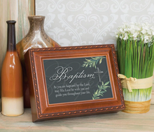 Load image into Gallery viewer, Music Box - Baptism - Music: How Great Thou Art - Woodgrain