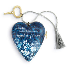 Load image into Gallery viewer, Art Heart Music Box - "Together Forever" - Edelweiss - Table Sitter