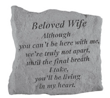 Load image into Gallery viewer, Garden Stone~"Beloved Husband/Beloved Wife - Although you can't be here..."