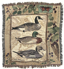 Load image into Gallery viewer, Throw/Tapestry - Ducks - 100% Cotton - 50" X 60"