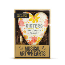 Load image into Gallery viewer, Art Heart Music Box - "Sisters" - You've Got a Friend in Me - Table Sitter