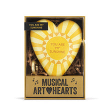 Load image into Gallery viewer, Art Heart Music Box - "You Are My Sunshine" - Table Sitter