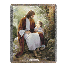 Load image into Gallery viewer, Throw/Tapestry - In His Light - 100% Cotton - 50" X 60"