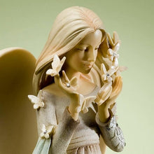 Load image into Gallery viewer, Angel Figurine - Surrounded by Butterflies - Hope - Stone/Resin with Crystal Accents - 8" H