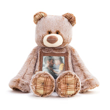 Load image into Gallery viewer, Plush~Here to Hug Picture Bear - Brown/Grey