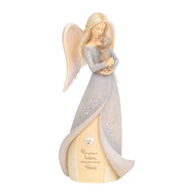 Load image into Gallery viewer, Angel Figurine - Holding Dog - "Paw prints in heaven...." - Stone/Resin - 7" H