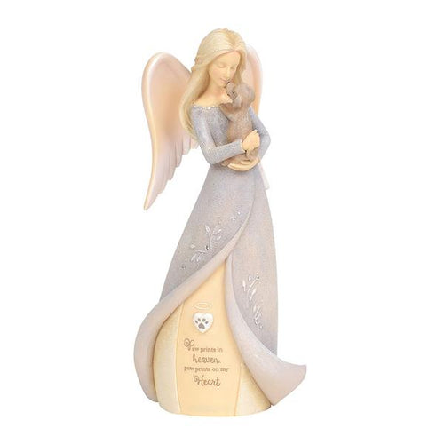 Angel Figurine - Holding Dog - 