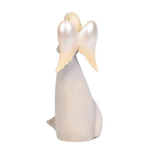Load image into Gallery viewer, Angel Figurine - Holding Dog - "Paw prints in heaven...." - Stone/Resin - 7" H