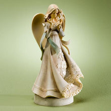 Load image into Gallery viewer, Angel Figurine - Surrounded by Butterflies - Hope - Stone/Resin with Crystal Accents - 8" H