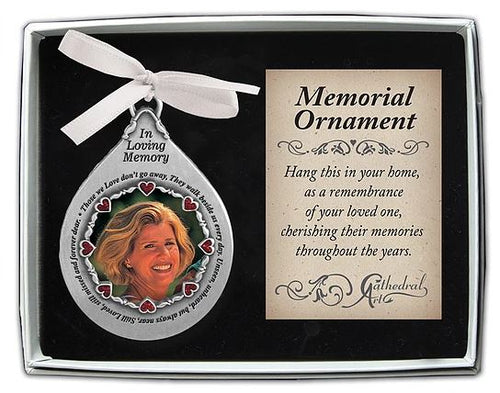 Memorial Ornament - In Loving Memory - Picture Frame - Tear Shaped