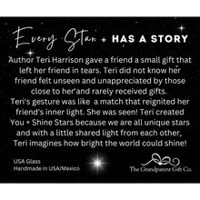 Load image into Gallery viewer, Ornament - Congratulations - Handmade Iridescent Glass Star