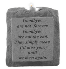 Load image into Gallery viewer, Memorial Garden Stone - Votive Candle Holder - Multiple Sentiments Available