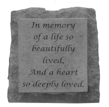 Load image into Gallery viewer, Memorial Garden Stone - Votive Candle Holder - Multiple Sentiments Available