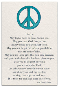 Greeting Card - Friendship - "...peace within you..."