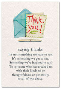 Greeting Card - Thank you - "...To someone who has touched us with their kindness..."