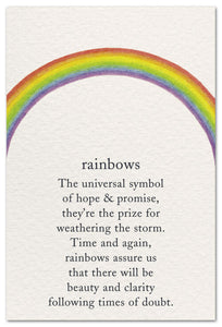 Greeting Card - Support & Encouragement - "Rainbows"