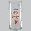 Condolence Glass Hurricane - Cardinal