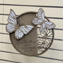 Load image into Gallery viewer, Plaque-Wooden Butterfly Cut out sign-choice of 2 styles