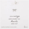 Pin - Memorial Butterfly - "Your wings were ready..." - Gold or Silver with Cubic Zirconia Accents