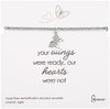 Bracelet - Memorial  Brass- Silver with Butterfly