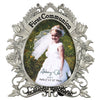 Picture Frame - "First Communion" - Pewter Oval - 2" X 2.5" Photo