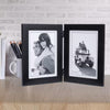 Double Picture Frame - Hinged - 5" X 7" Photos - 8.5" X 13" Frame - Multiple Color Options