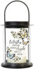 Lantern - Glass Cylinder - "Butterflies appear..." - Candle - 10.25"