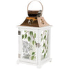 Lantern - ..."In our hearts forever" - Foliage Accents - Copper Top - 13.5" X 6.25"