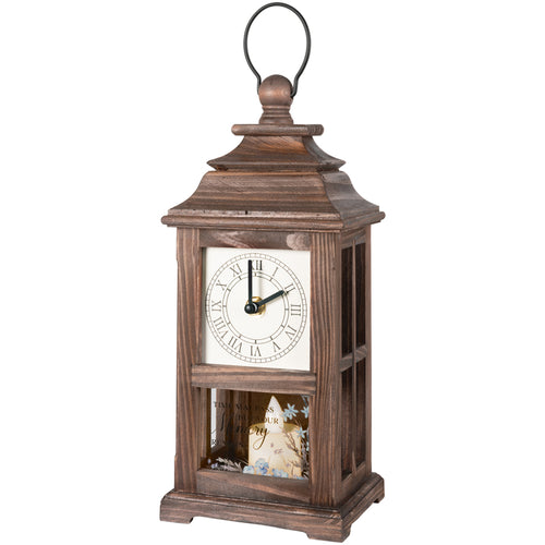 Condolence Lantern - Wood - Clock