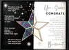 Ornament - Congratulations - Handmade Iridescent Glass Star