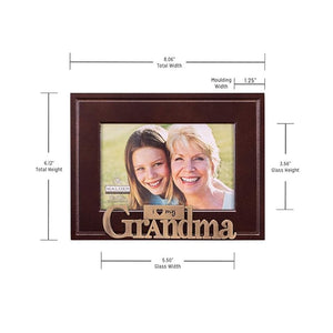 Picture Frame - Grandma - Walnut and Brass - 4" X 6" Photo