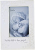 Picture Frame - "For this child we have prayed" - Cream and Pearl Tone Ceramic - 4" X 6" Photo