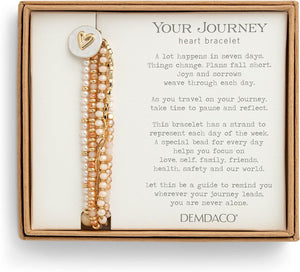 Bracelet - Your Journey: Heart - Beaded Love - Multiple Color Options
